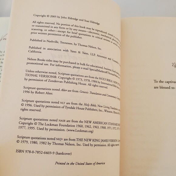 Captivating: Unveiling The Mystery Of A- Hardcover Guided Journal Eldredge New - Picture 10 of 11